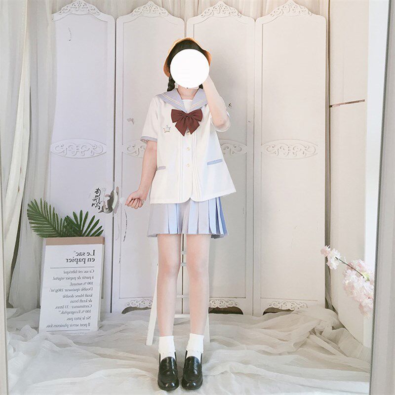 【珠珠家】*月之星星幼稚园*夏服可爱幼儿园短袖水手服正统JK制服