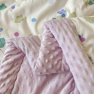 全棉豆豆绒被子空调被单人学生春秋被冬被芯儿童毛毯盖毯四季通用