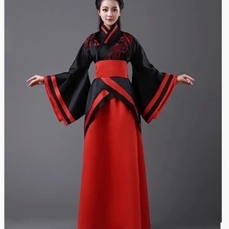 新款汉服古装表演服舞台演出服女装正规曲裾汉服改良唐装女款古装