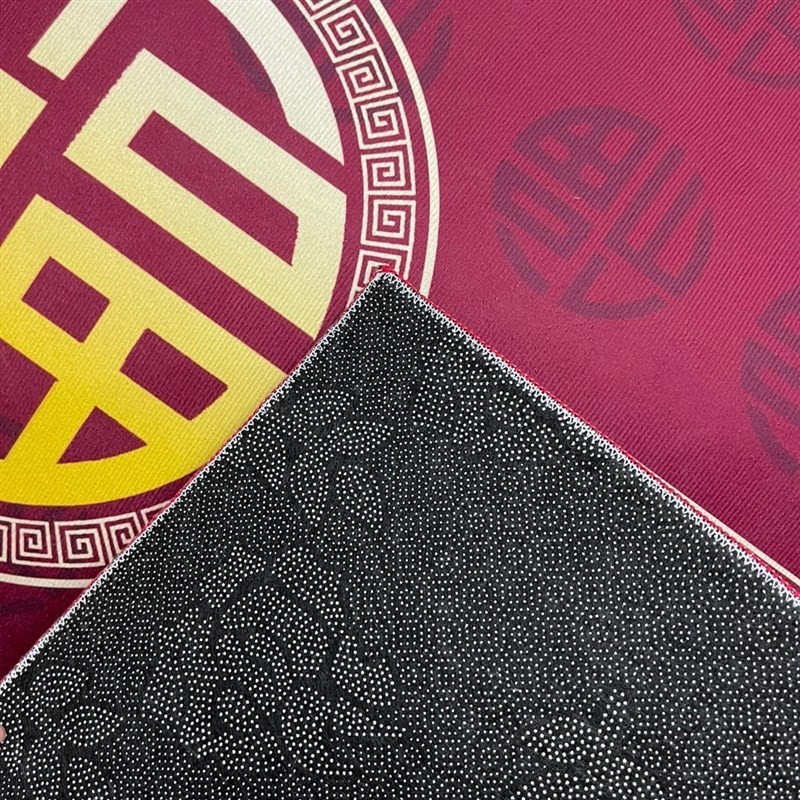 中式红色客厅地毯卧室沙发茶几床边毯入户玄关门垫卧室满铺地垫