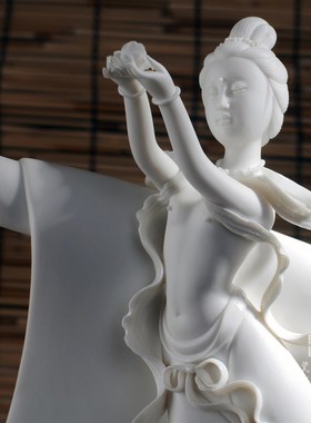 古典美女人物 春满人间 德化白瓷仕女雕塑家居办公工艺品摆件礼品