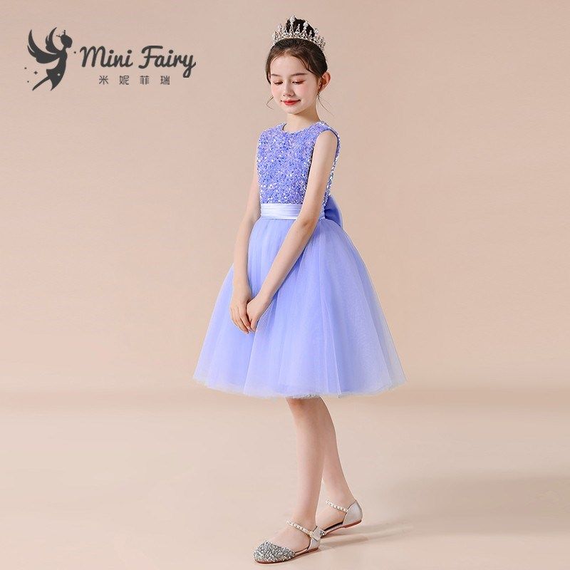 新款女童钢琴演出礼服花童短款网纱公主裙紫色亮片蓬蓬裙六一表演,童装/婴儿装/亲子装,儿童礼服,淘宝优惠券,粉丝福利购,淘宝优惠卷