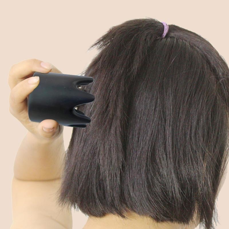 泗玥 泗滨砭石按摩梳子  圆形按摩头部梳  多功能砭石梳 玄黄砭石