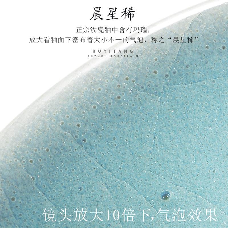 中式简约仿古汝窑陶瓷花瓶 高级客厅书房桌面摆件 河南手工青瓷瓷