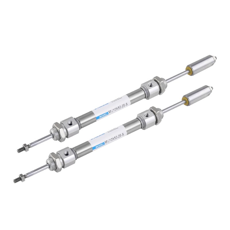 行程可调迷你气缸MIJ16X75-50-S双出不锈钢迷你气缸MID16X50-S