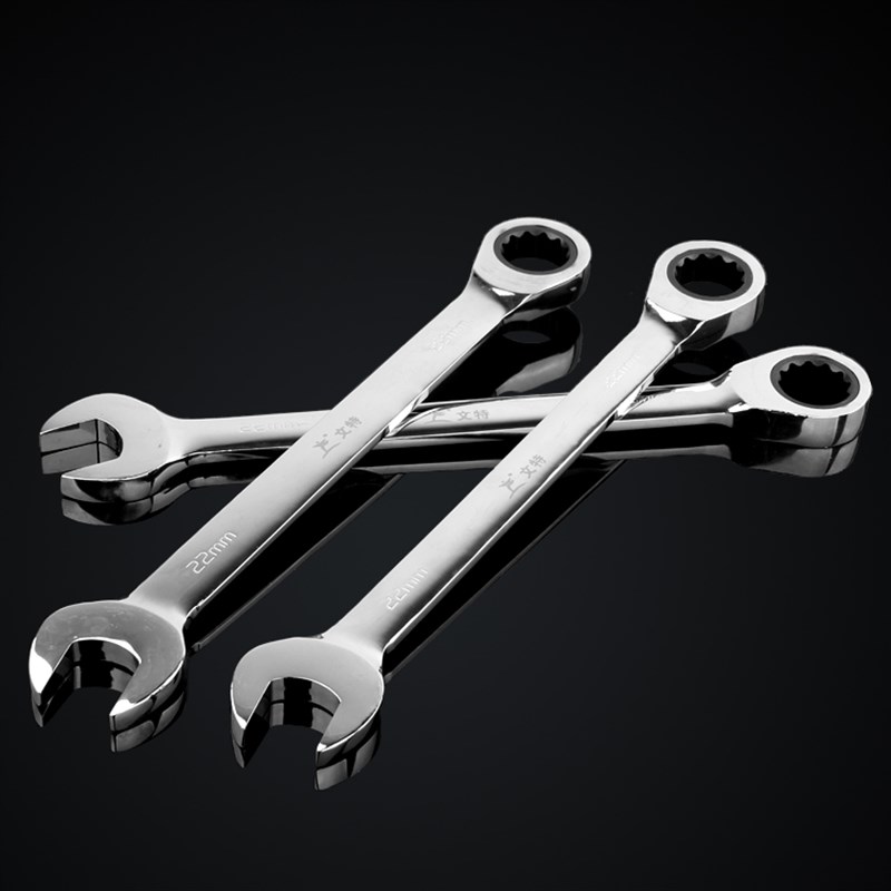 快速扳手两用棘轮双头梅花刺轮板手12-13-14-17-19号自动荆刺扳手