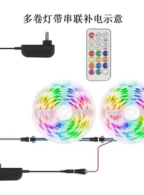 LED全彩灯带WS2813/2815/2818断点续传RGB简易遥控无线RF控制器