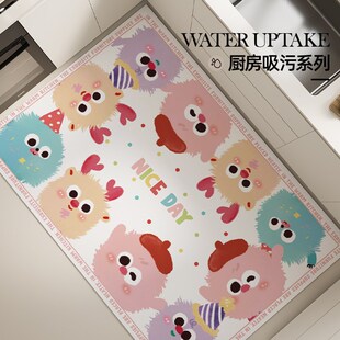 硅藻泥满铺厨房地垫防滑防油吸水脚垫家用耐脏免洗可擦地毯防污水