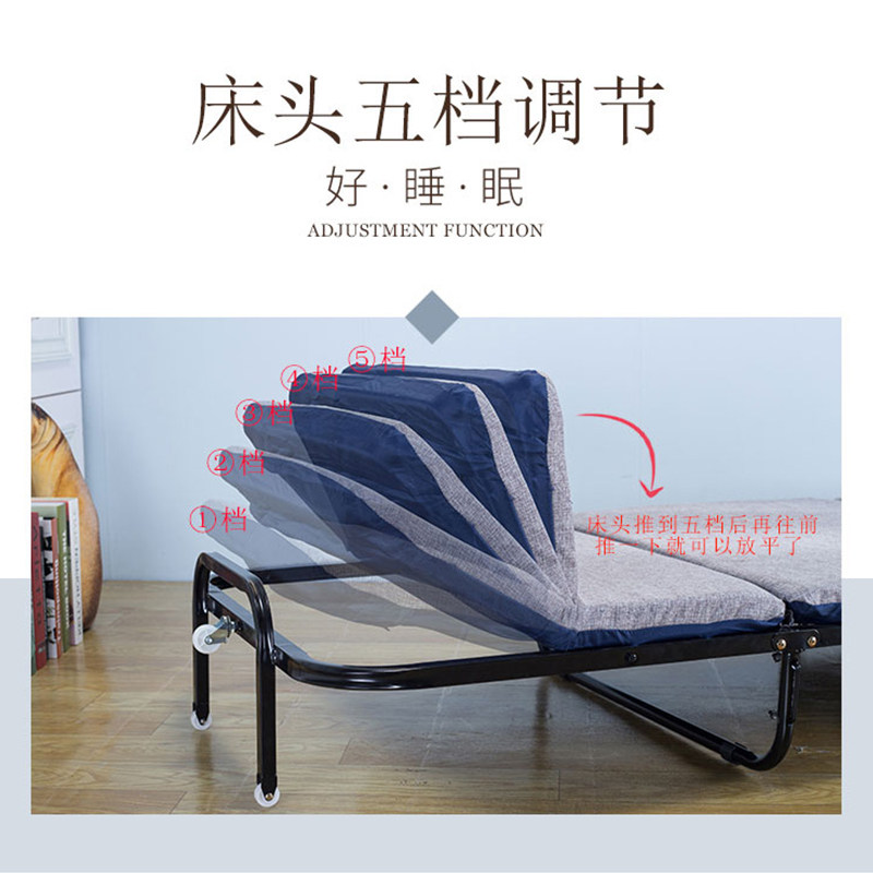 办公折叠床单人家用午休床午睡成人陪护床三折硬板海绵床酒店加床