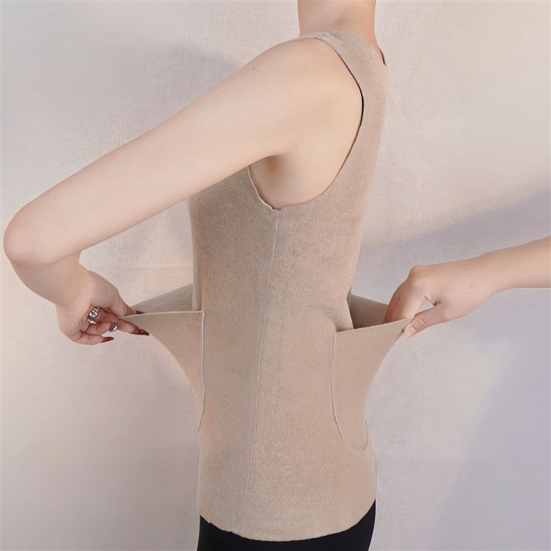德绒保暖带口袋前后双兜内搭背心女秋冬加绒加厚防寒打底贴身上衣,女装/女士精品,背心吊带,淘宝优惠券,粉丝福利购,淘宝优惠卷
