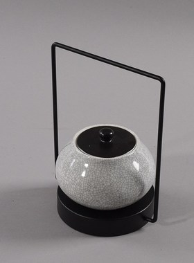 新中式陶瓷罐摆件艺术品样板间衣帽间酒店客厅玄关书柜禅意软装饰