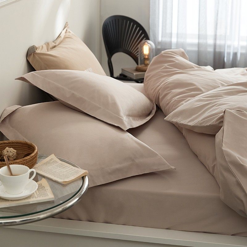 秋冬磨毛100支全棉四件套 简约纯棉加厚被套床单床笠款床品套件,床上用品,床品套件/四件套/多件套,淘宝优惠券,粉丝福利购,淘宝优惠卷