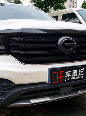 广汽传祺GS8/GS7黑中网装饰条 改装件传奇前脸车标贴改色外观爆改