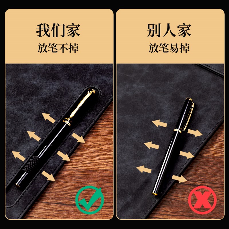 a4会议垫板夹定制商务文件夹夹板皮质会议记录板夹磁吸便签夹酒店