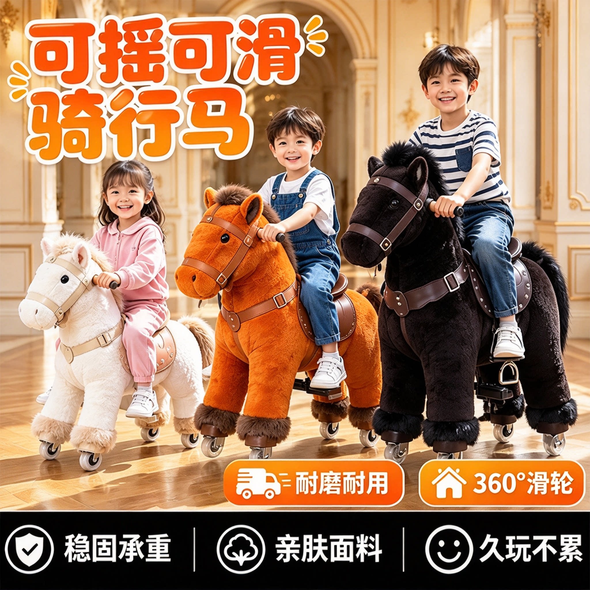 马玩具可骑儿童机器马摇摇跳跳马