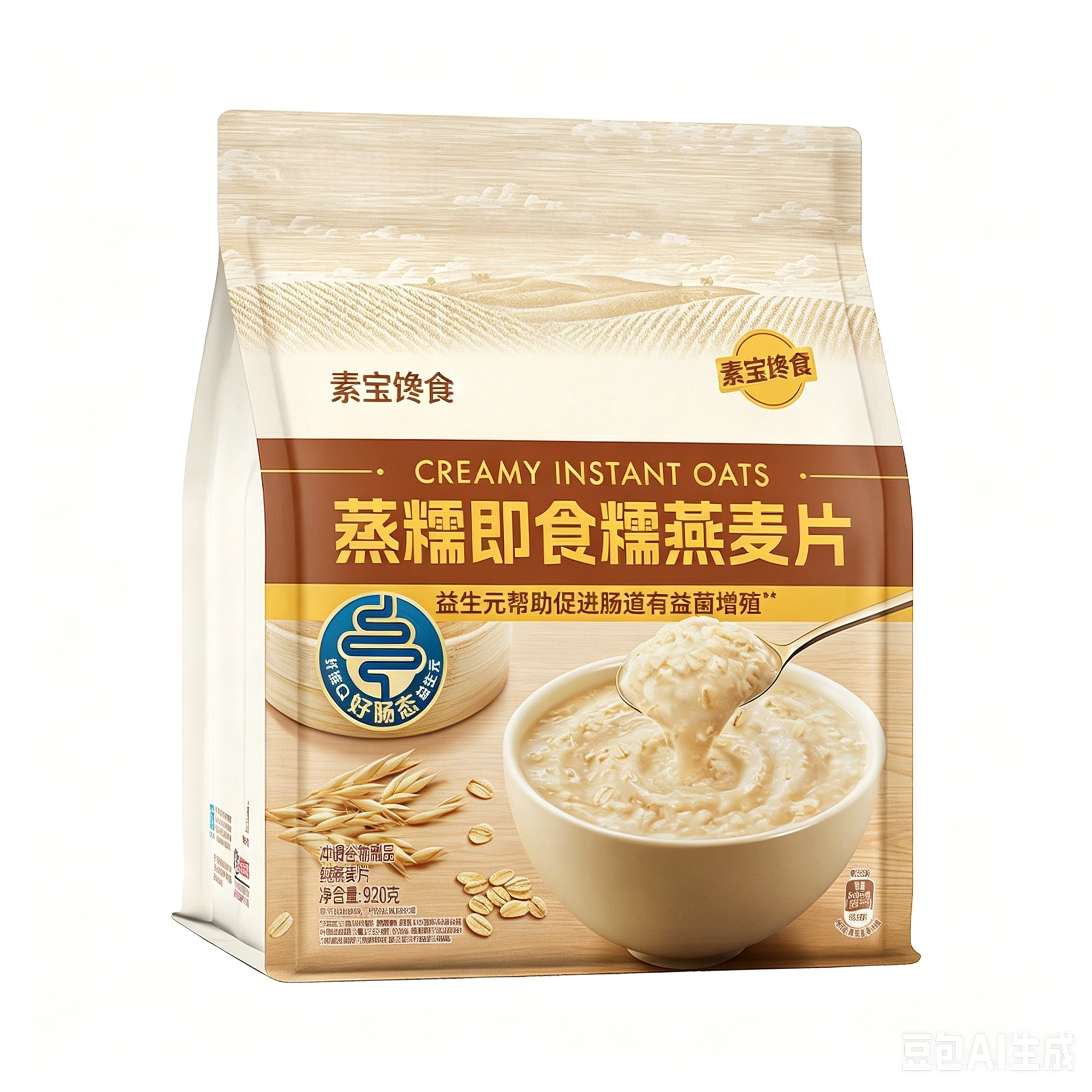 冲饮拉丝纯燕麦片谷物原味蒸糯袋装软糯代餐懒人即食营养早餐饱腹