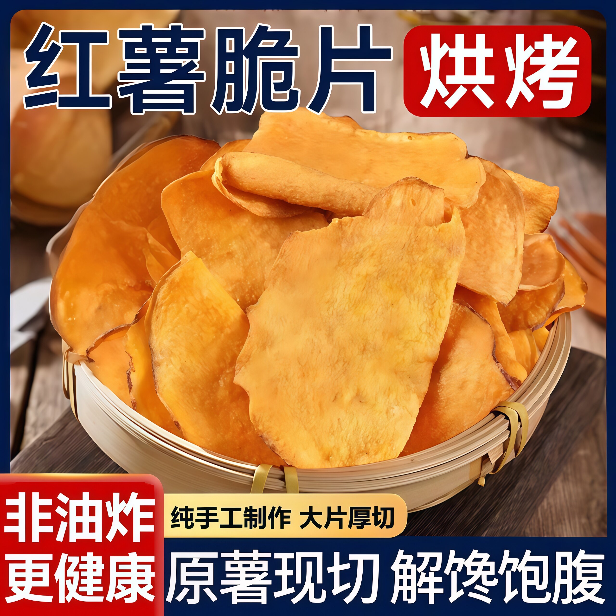 纯手工原切红薯片干香脆非油炸无糖湖南特产番薯地瓜官方旗舰店