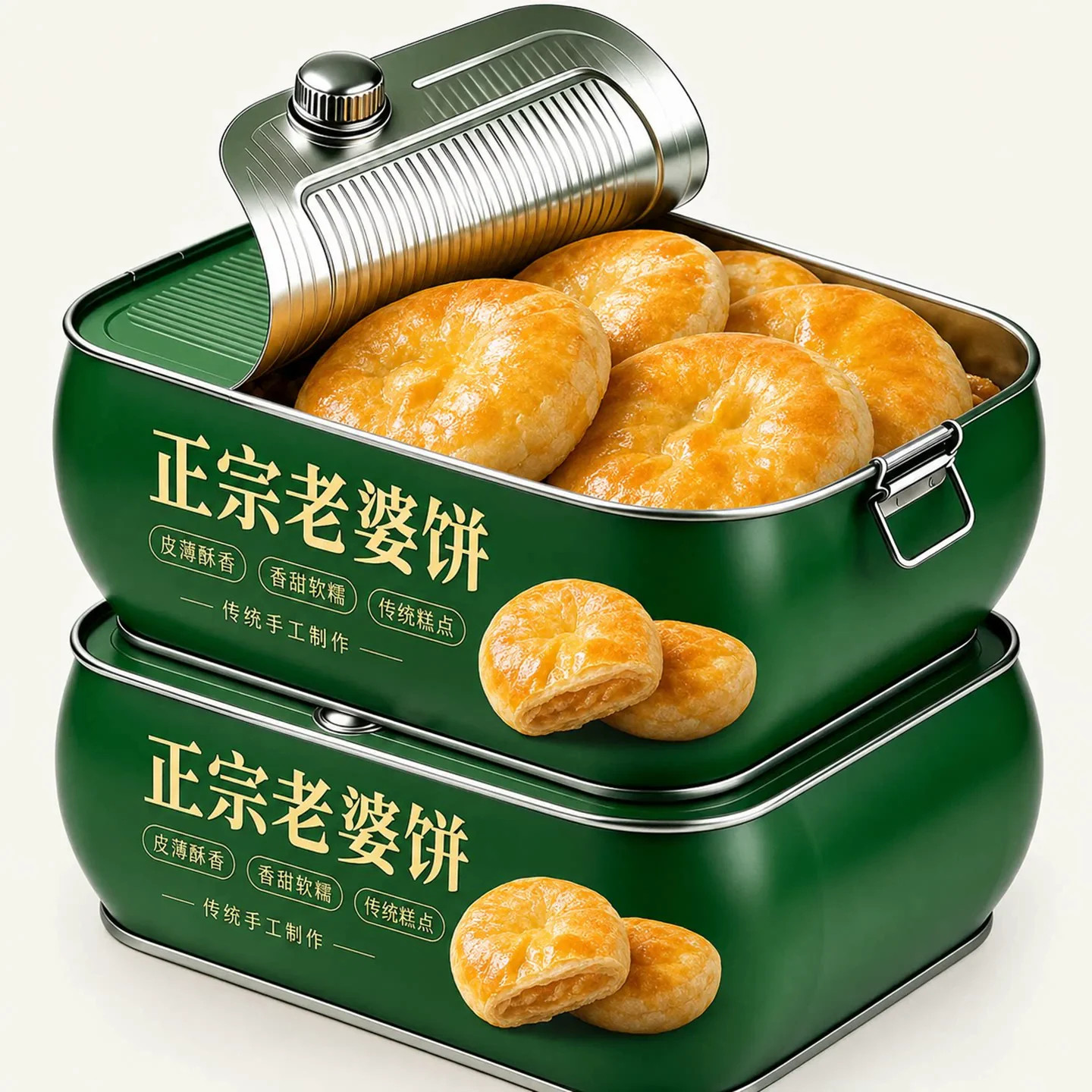 正宗传统老婆饼广东特产糕点独立包装酥饼休闲零食小吃官方旗舰店