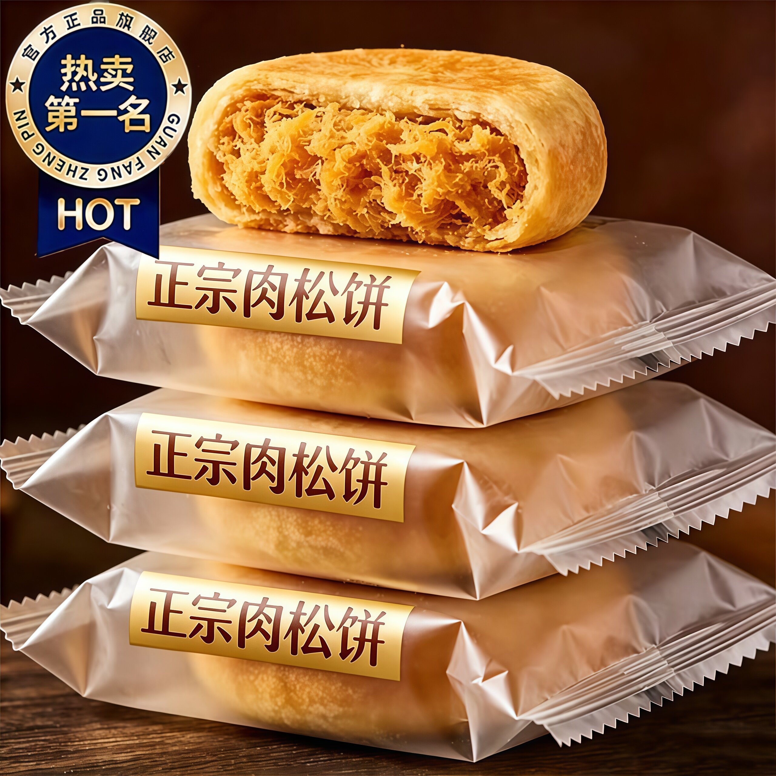 肉松饼官方旗舰店面包零食品糕点特产健康办公室整箱早餐居家零食图片