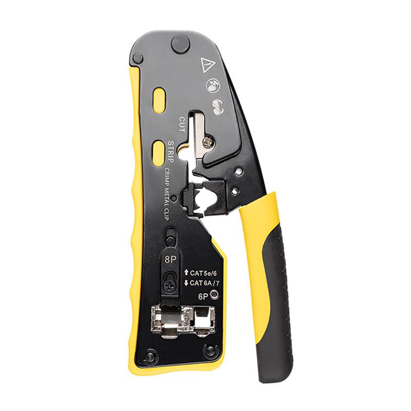 CT7类超五六类七类多功能331棘轮P省力A8P6台式通孔穿孔网线钳