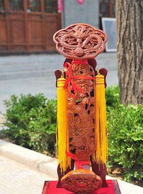 熙品桃木大RPW如意摆件吉祥桃木工阁艺品量木桃工艺品