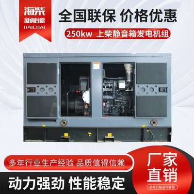 250KW上柴配爱尔玛（）静箱油发电JXE机组3音80V柴大功率环保防