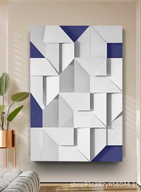 现代简约客场玄关装】厅饰画【几何木雕立体浮雕挂画VVU商酒店壁