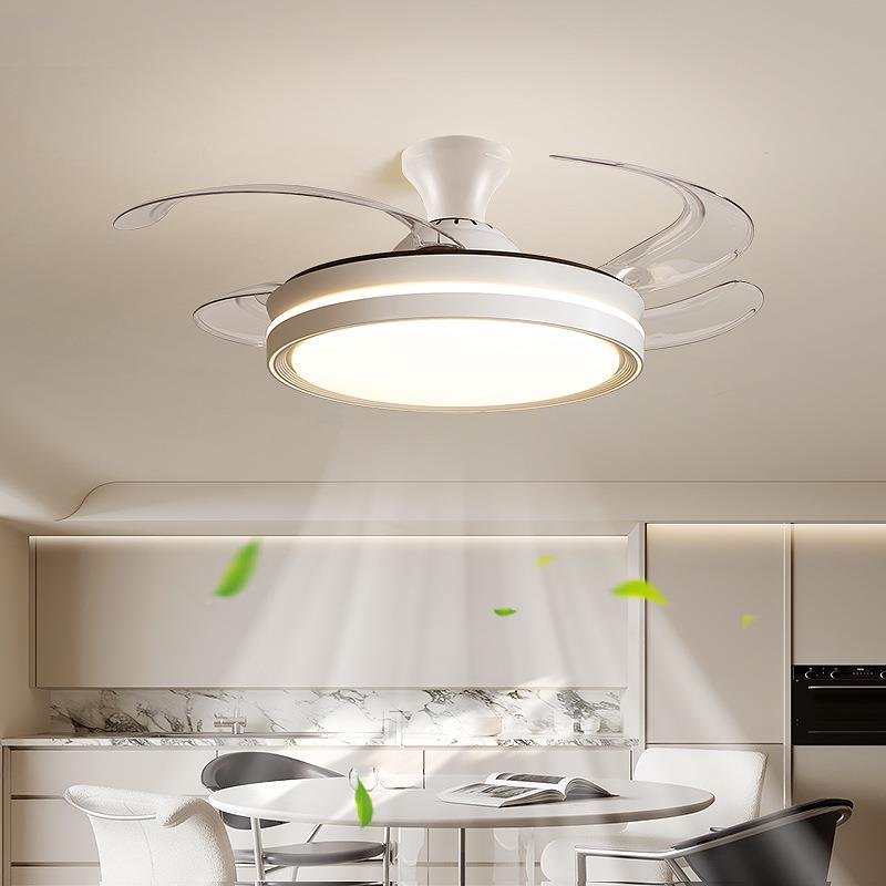 极简隐形574约风扇灯卧室体吸顶灯简扇现代静音电一客厅餐厅吊扇
