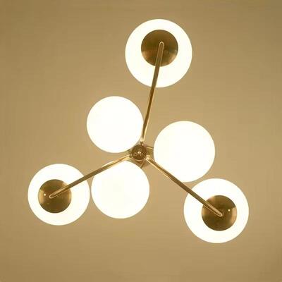 楼吊简约现代中l古风of951t公寓小户型挑空客厅灯灯斜顶复式楼吊