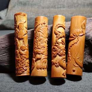 心玉玉竹浮F9798H96雕高密度手把件加粗玩雕刻饰品文玩文化老实料