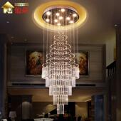 44551楼中楼长吊灯圆形水式 梯楼吊灯复式 楼墅简约现代欧别客厅TM