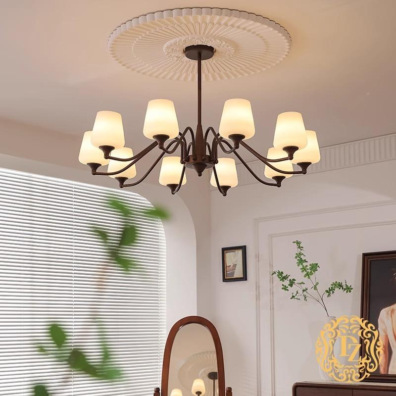 复古吊灯法式客厅卧简约大餐厅温馨浪漫铁艺231玻璃室灯具气全灯