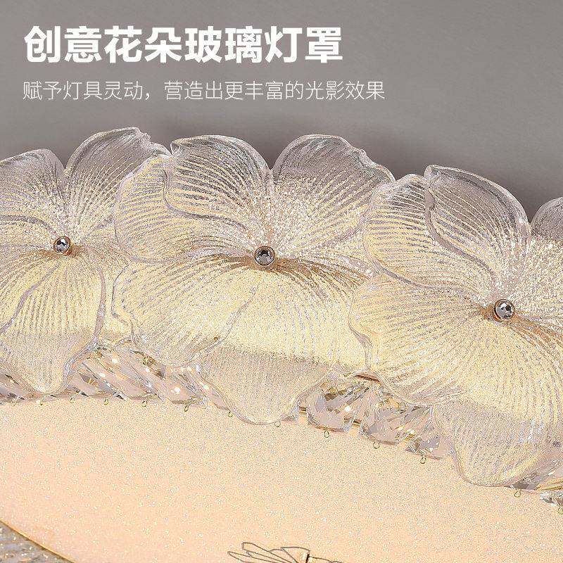 2020法厅式轻奢卧室灯约餐水晶房间吸顶灯现简玻璃罩新款创意灯灯