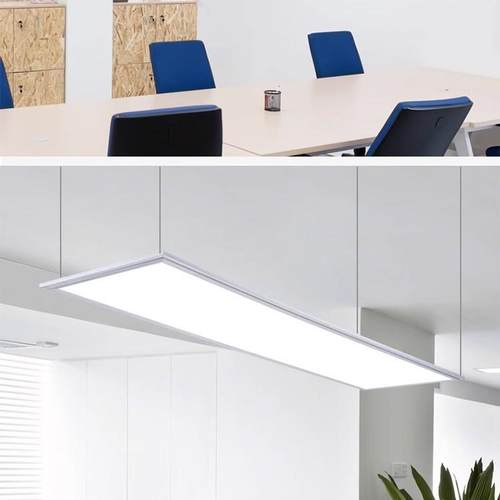 吊装600x60l0ed平板灯3000*20长方RZL形现代简约办公1室吸顶吊线
