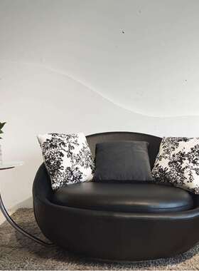 创意圆弧旋转单人小户型椅客51892厅形阳台休发闲网红懒人沙8264