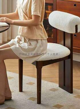 复法式实桌餐椅家用客厅餐化妆中木古餐桌椅设计师GJR靠古背椅河