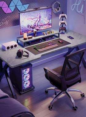 电脑桌台式简易竞OCH电椅家用桌学桌生写字台卧室桌子工作台办书