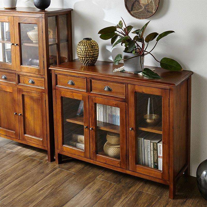 实中古收纳柜复木古客陈列柜展厅示柜柜防尘厨房餐边柜书橱EYW柜