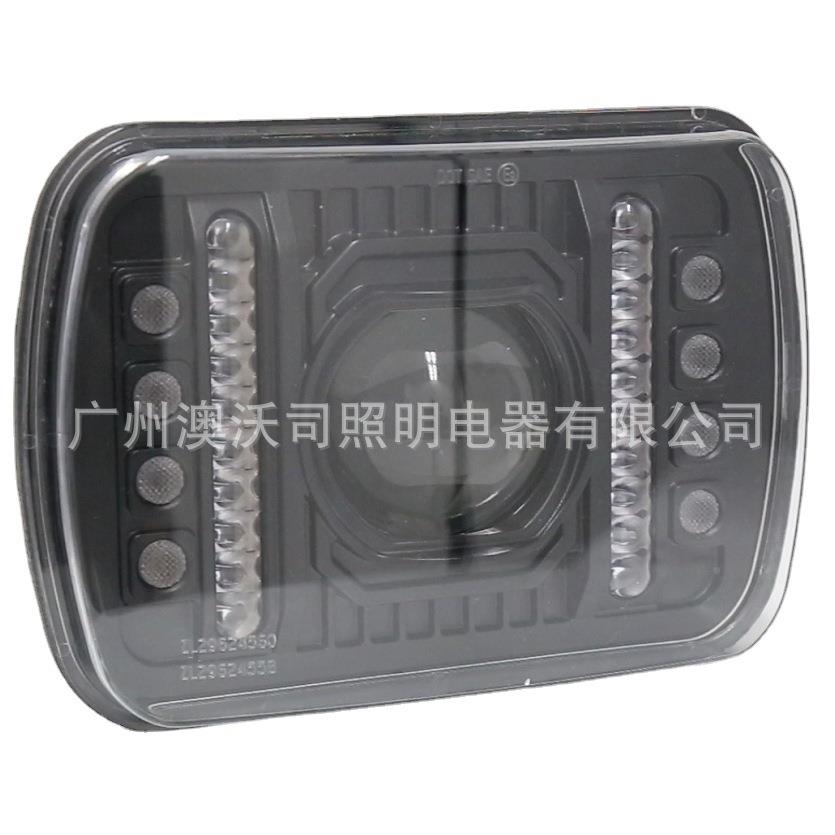 跨境新卡品5*人7英OL-2072S寸方形ld牧马车皮卡e改装前大灯方灯