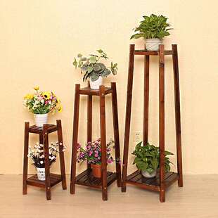 阳台花架木制两绿萝花盆架子层落层木实地室内客厅家JLL用防腐木