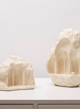 新LSZ0中式创意树家脂假山雕塑摆件软装房样部板房售楼样板书房居