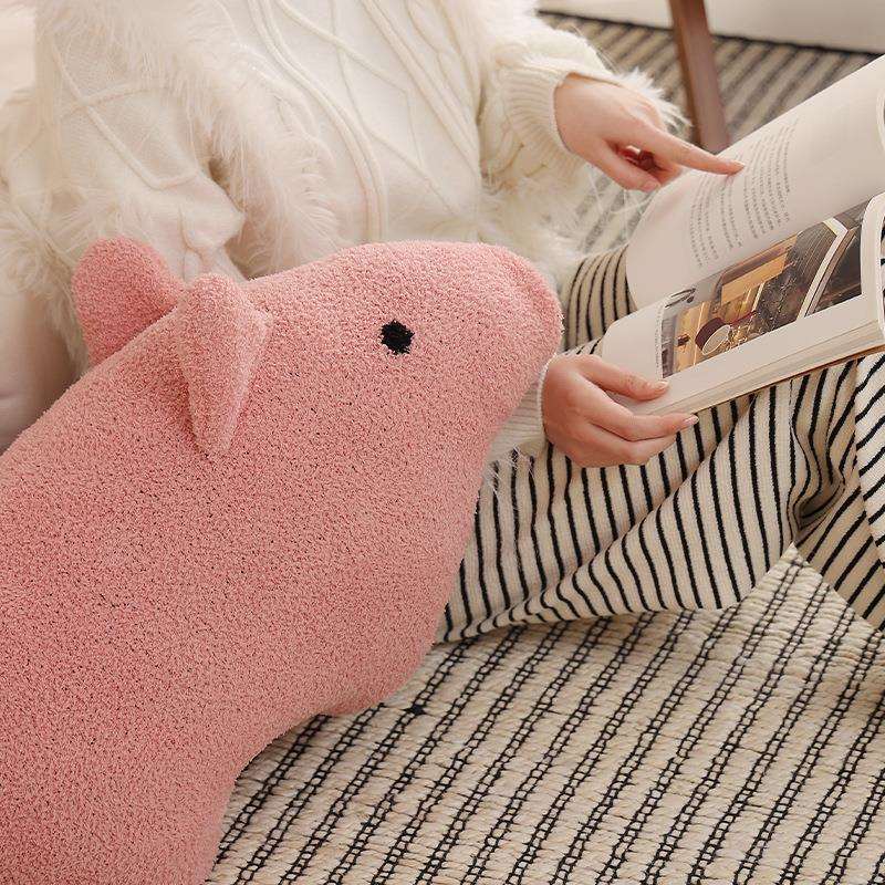 腰粉红小猪猪抱枕女生觉可爱靠睡枕床上长条夹腿侧睡小床头靠枕靠