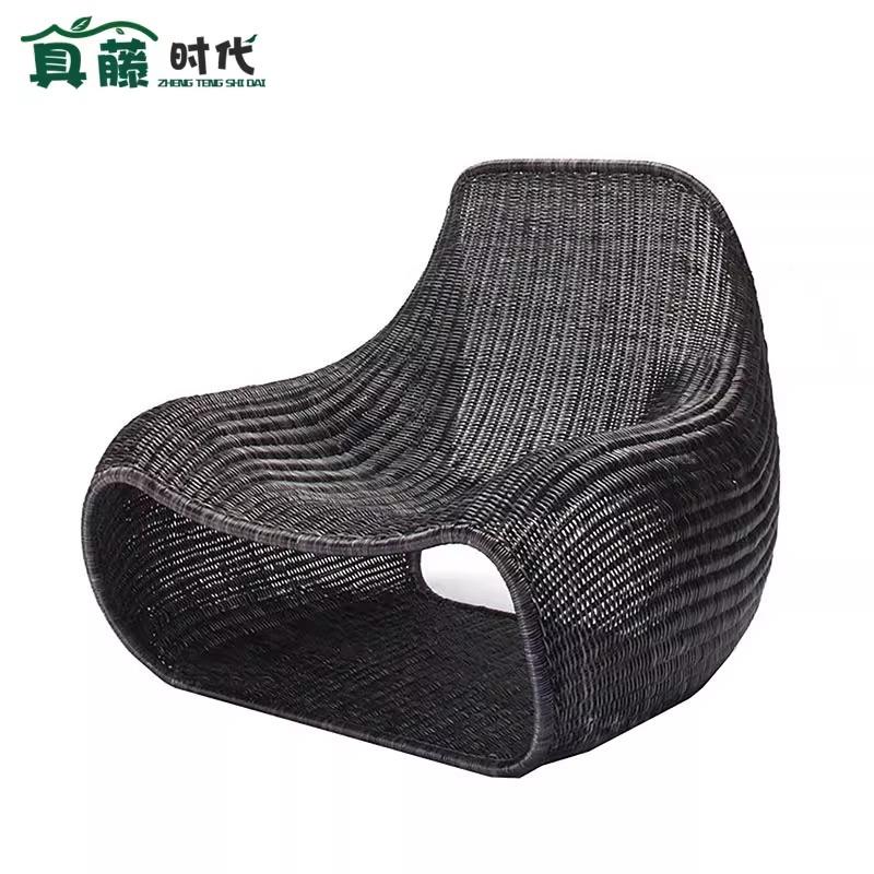 户外沙发庭院简防水防晒单人约室外阳光园房别墅休闲组合藤花编椅
