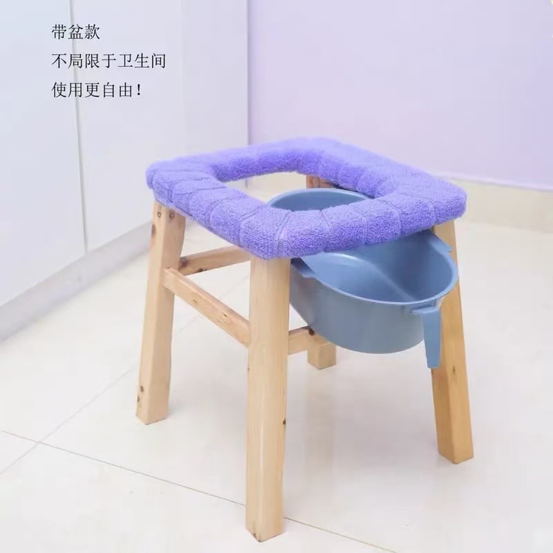 香柏木实木孕妇坐便椅子免安装凳子移动马桶凳坐便器老人坐厕