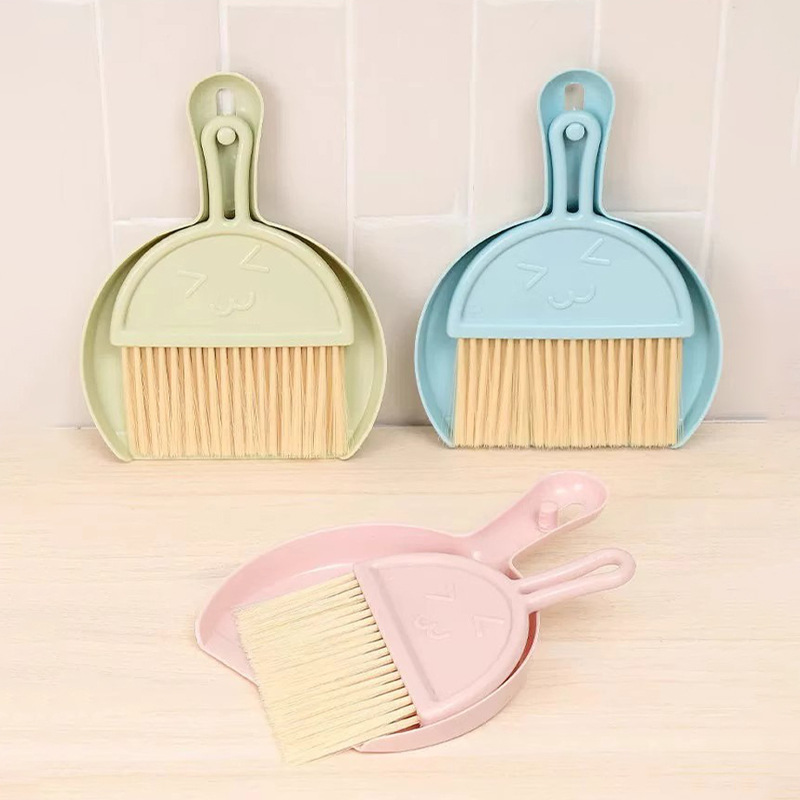 笑脸桌面扫把套装键盘清洁刷小号带簸箕儿童小扫把电脑杂物刷