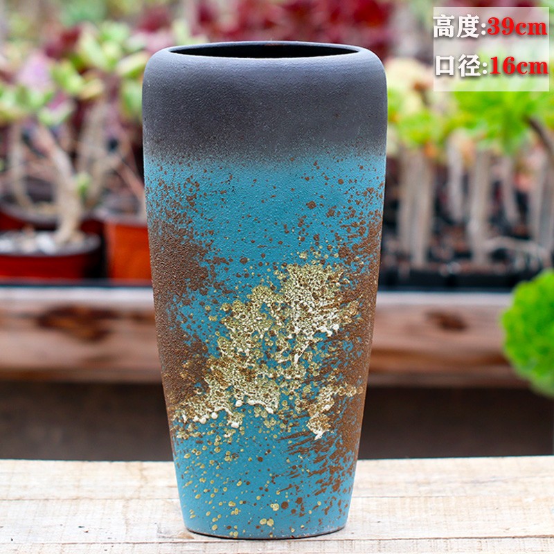 超高落地特大缺口客厅紫乐淡雪冬美人秋丽发财树琴叶榕高档大花盆