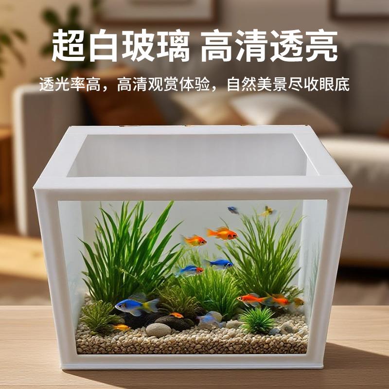 鱼箱长方形锦鲤金鱼龙鱼乌龟深水鱼缸客厅玻璃大型塑料半透明鱼池