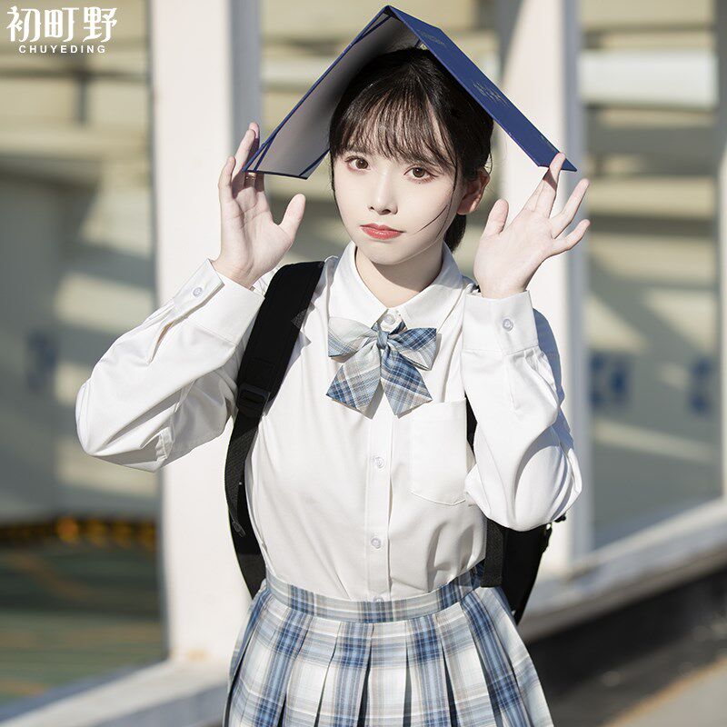 jk衬衫长袖短袖基础款学生打底上衣秋冬学院风内搭抗皱白色衬衣女