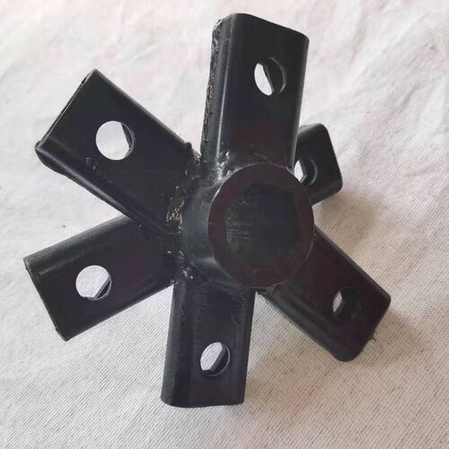 农机配件微耕机开沟培土刀座刀架23/26轴焊接错六刀轴优质加厚料