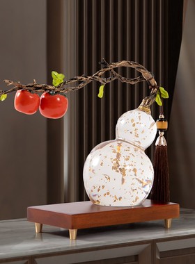 新中式透明葫芦摆件客厅电视柜酒柜样板间样品屋展示中心玄关摆设